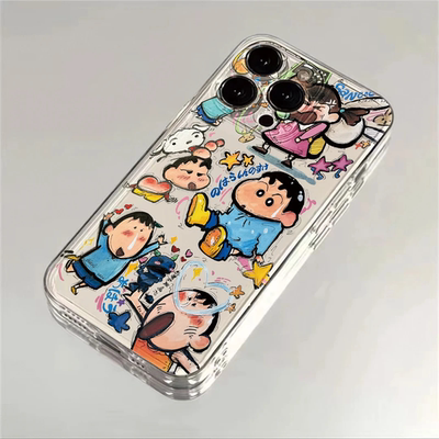 阿呆手机壳苹果16pro华为pura70小新iPhone15Promax小米14蜡笔小新vivo周边OPPO卡通13可爱12卡通11日系x适用