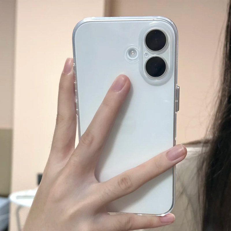 轻薄简约高级感透明适用苹果17promax手机壳iPhone16pro小米15reno14华为Pura80软套vivox200红米K80荣耀400