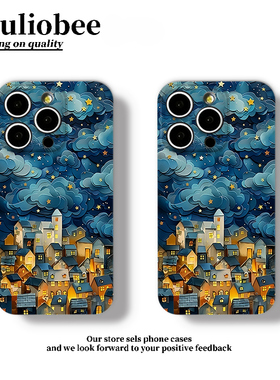 油画梦幻屋子菲林新款适用苹果16pro手机壳iPhone15promax小米14华为mate60荣耀100vivox200k50p70nova13oppo