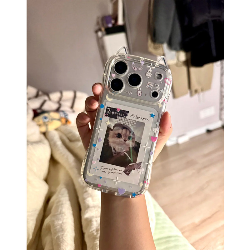 涂鸦星星放小卡韩式适用苹果17/16promax手机壳iPhone15防摔14软13简约12情侣11透明16/15plus创意12/13mini
