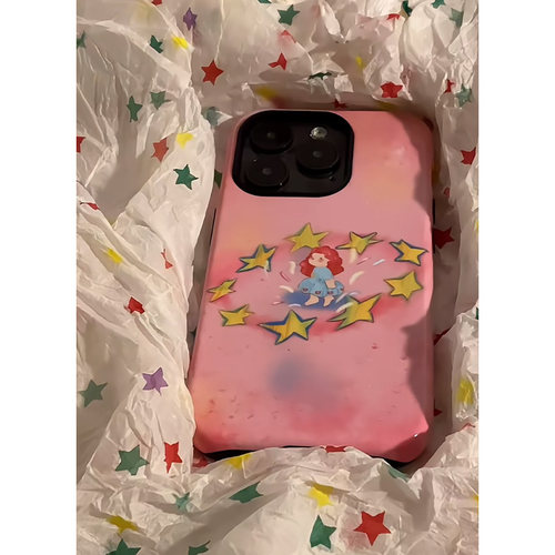 ins风梦幻星星女孩菲林二合一适用苹果16Pro手机壳iPhone15max小米14华为mate60K80P70荣耀300Reno13vivox200
