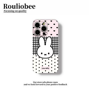 适用iPhone17promax苹果16opporeno14新款mate70华为p80荣耀400菲林手机壳小米15vivos30x200拼接cute米菲兔