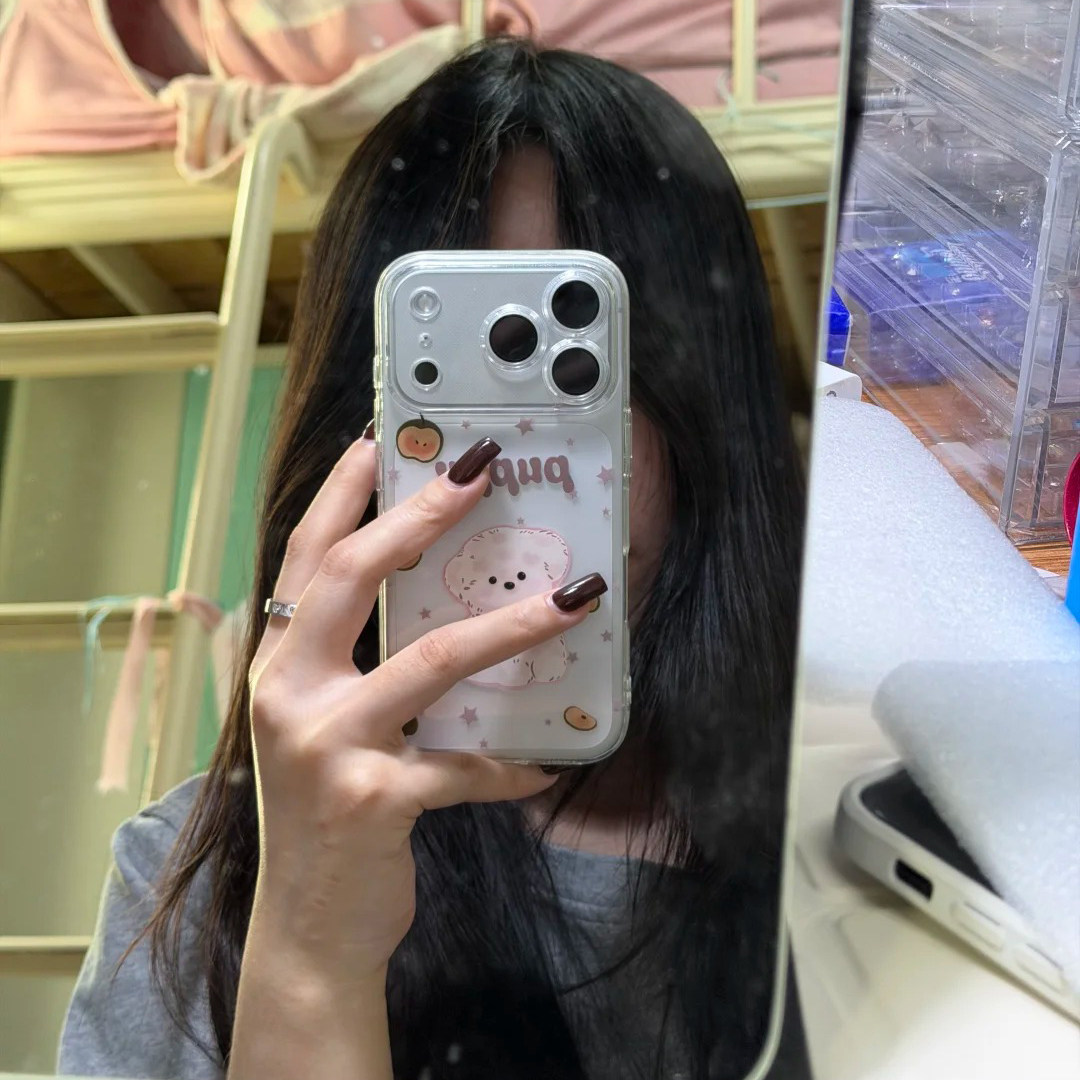 ins风可爱小狗适用iPhone17/16proma手机壳小米17简约华为pura80可爱mate70情侣OPPOFindX9透明VIVOX300软壳