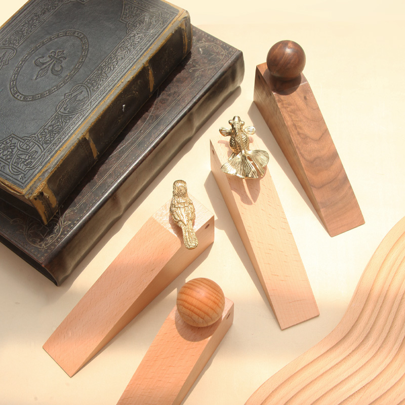 zpk轻奢实木木门塞门档门阻防撞顶门器防风安全门卡固定堵门挡