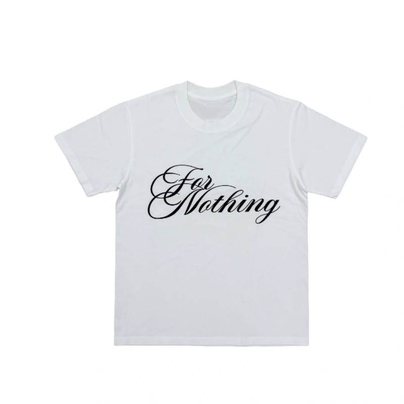 thumbnail for kk11 Nine vicious For noting NV tee slogan print short sleeve T-shirt with loose small neckline