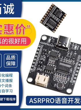 ASRPRO2.0语音识别模块串口一键下载AI离线语音ASR PRO天问开发板