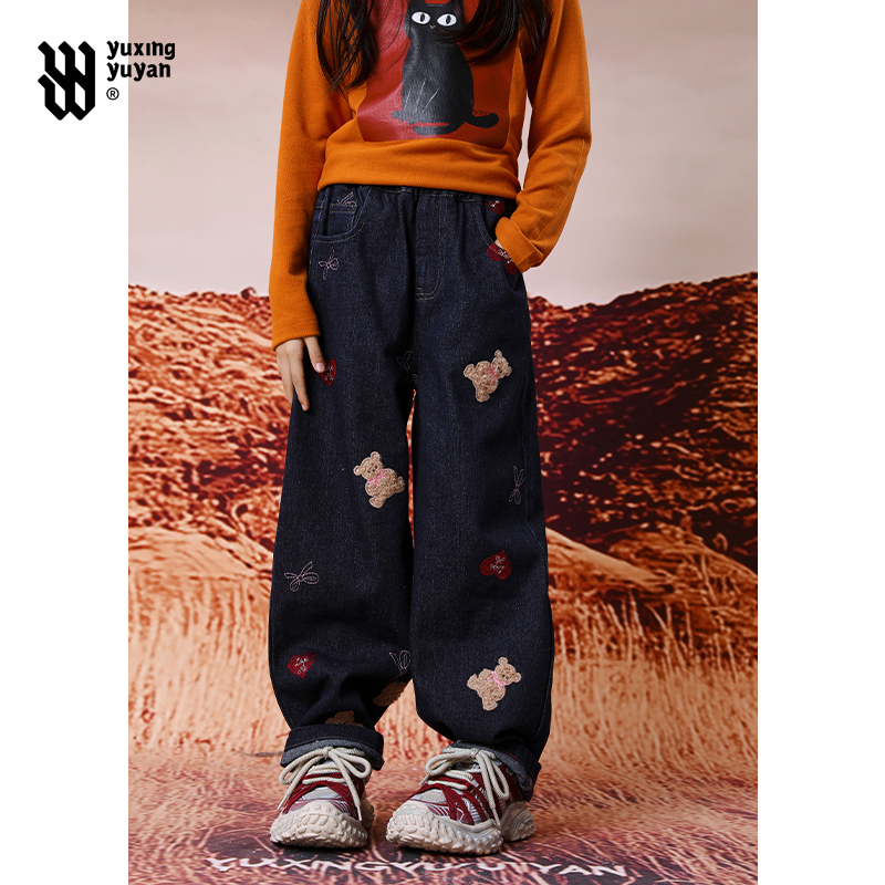 女童牛仔裤2025春秋季新款