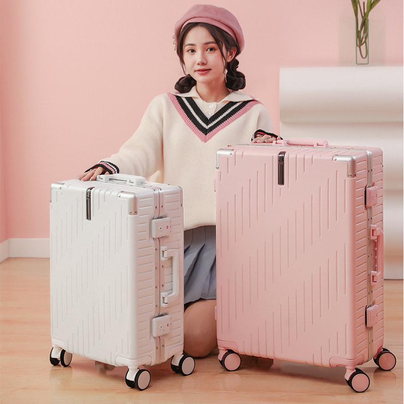 旅行箱行李箱铝框20拉杆箱万向轮24男女学生18登机密码皮箱子28寸