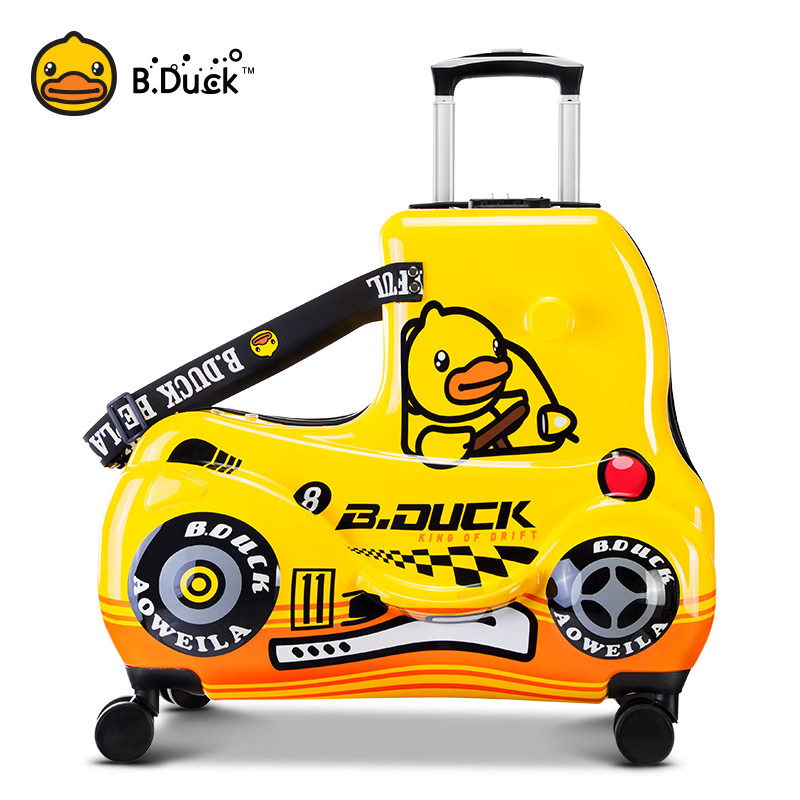 b.duck小黄鸭儿童女万向轮旅行箱图片