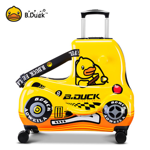 b.duck小黄鸭儿童女万向轮旅行箱