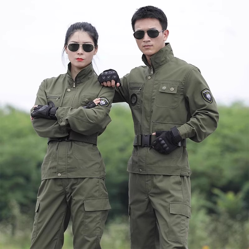 春秋款迷彩服套装男加厚纯棉耐磨工作制服工装弹力柔软舒适劳保服