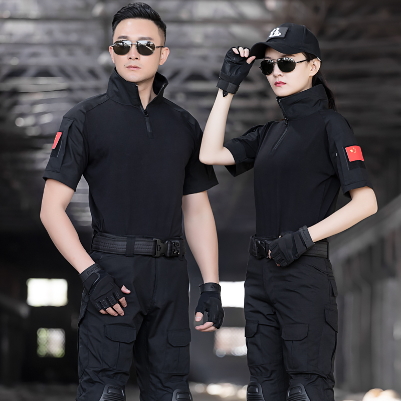 盾郎战术服g3特工蛙服黑色服套装男新式cs户外男女教官军训服