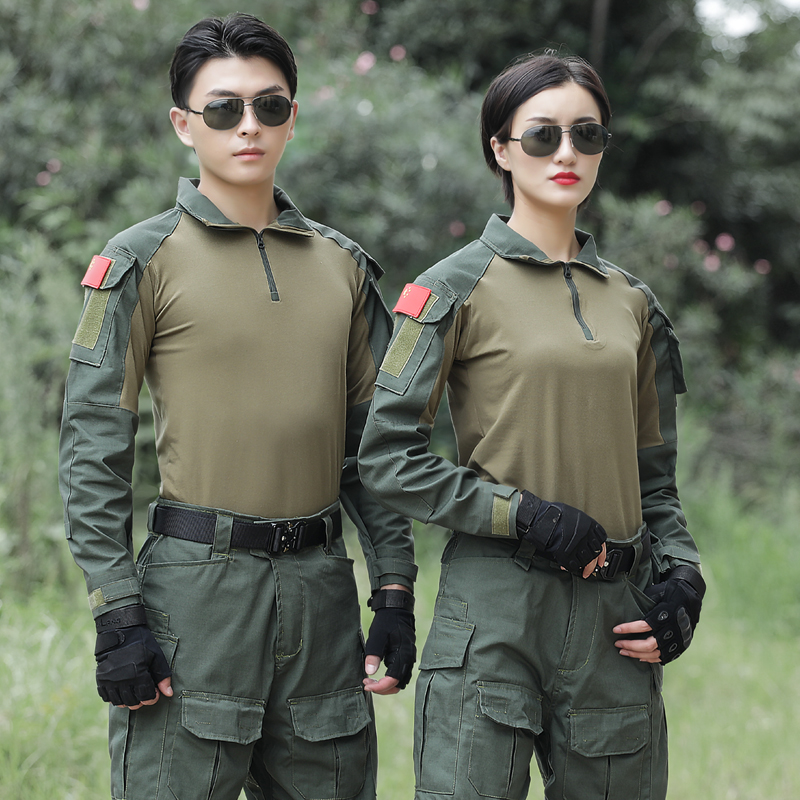 秋季迷彩服套装男特战训作服蛙服战术套装特战服装薄款CS女