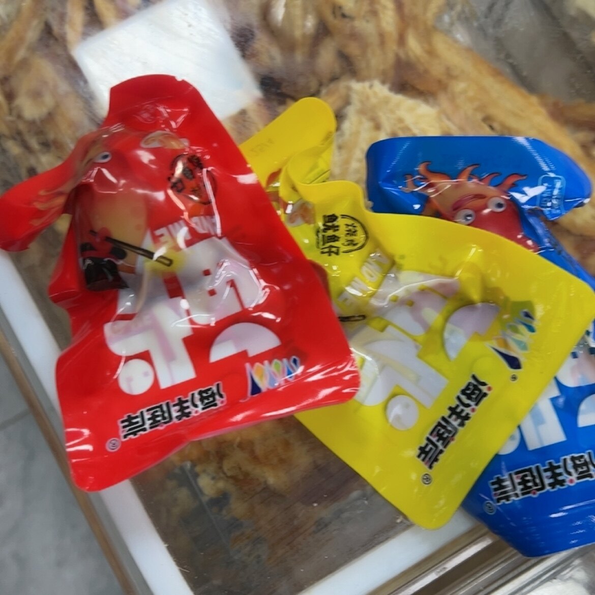 鱿鱼仔 3种口味 原味 辣味 烧烤味各一斤 到手3斤