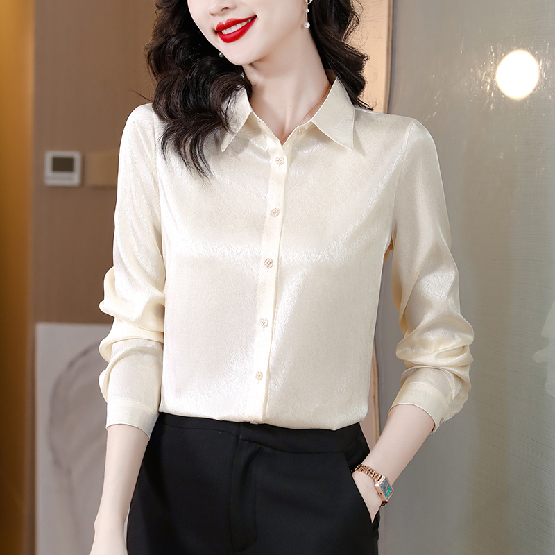 ROUMIKL高端衬衫2025新款开春秋夏女士气质奢华大牌长袖上衣