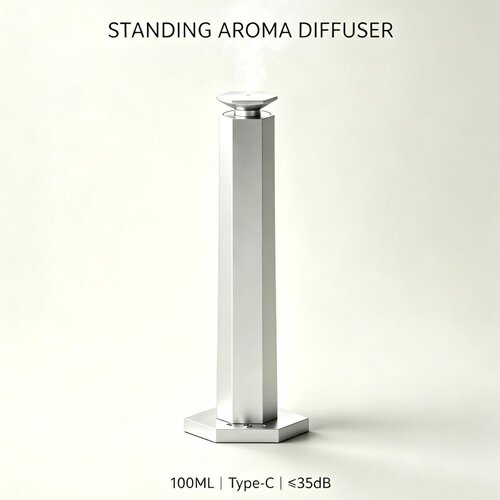 APP智能商用扩香机 桌面铝制柱式纯精油酒店香氛机Aroma Diffuser