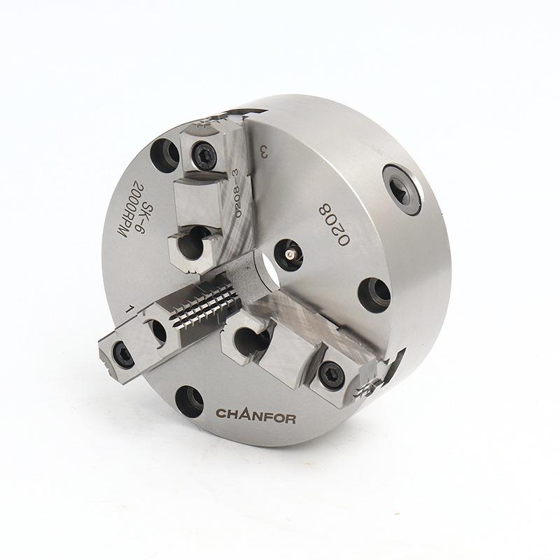 千鸿SK-标准型车床立式CHANFOR强力手动三爪卡盘卡爪夹头