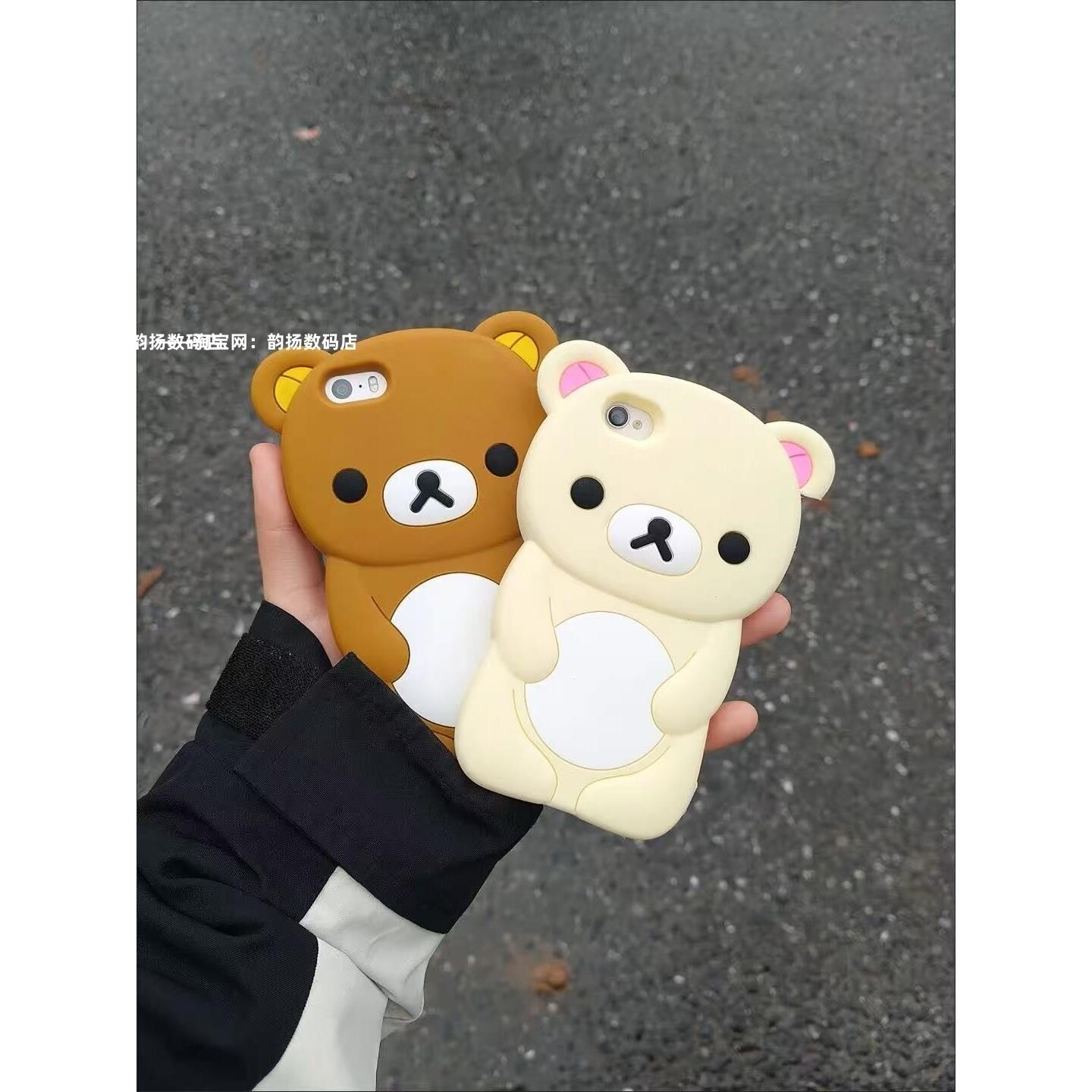 立体轻松熊苹果4S手机壳5se硅胶6s女se2软8plus可爱678潮XXRXSMAX