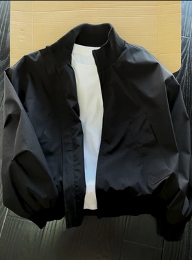 美式bomber飞行员夹克外套男款秋冬cleanfit廓形短款夹棉棒球棉服