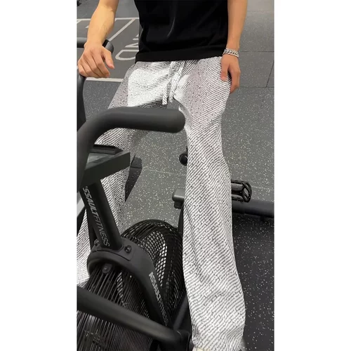 斑马纹冰丝速干休闲裤男夏季薄款