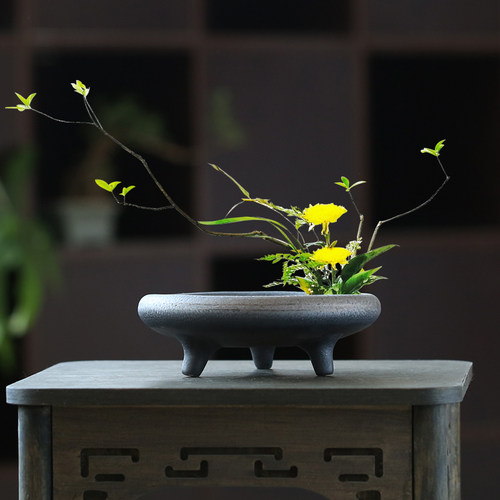 剑山中式插花器皿陶瓷插花器皿
