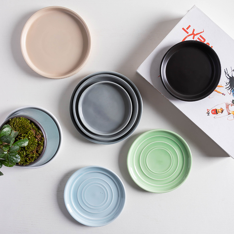 陶瓷托盘绿植盆接水盘百搭底托