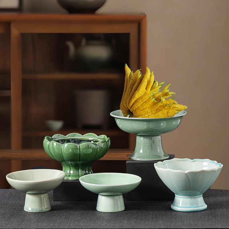 佛手柑托盘陶瓷中式佛手果水培器皿专用水养花盆佛手瓜摆放盘蕨类