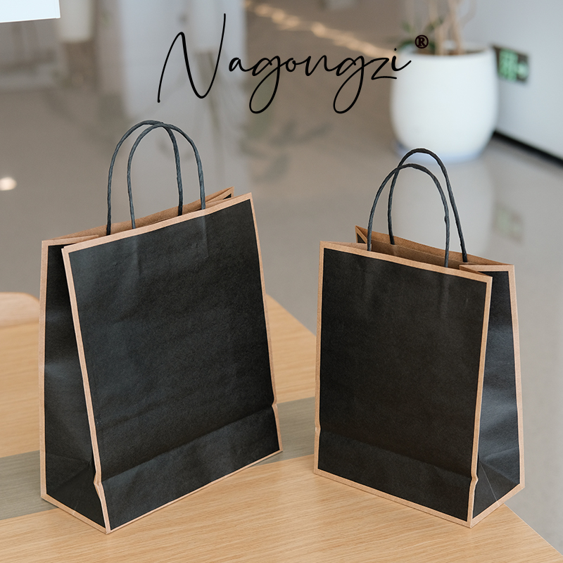 牛皮纸袋手提袋纸袋定制礼品袋礼物新年包装外卖打包袋子印刷logo