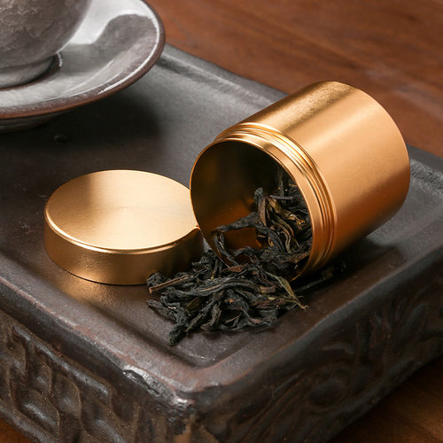 辰言铝合金简约日式茶叶罐