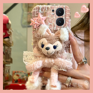 适用iqooneo9手机壳iqooneo9spro十8se毛绒9pro+7竞速版6雪莉玫5s挂绳的5se腕带3可爱855秋冬vivo新款冬季por