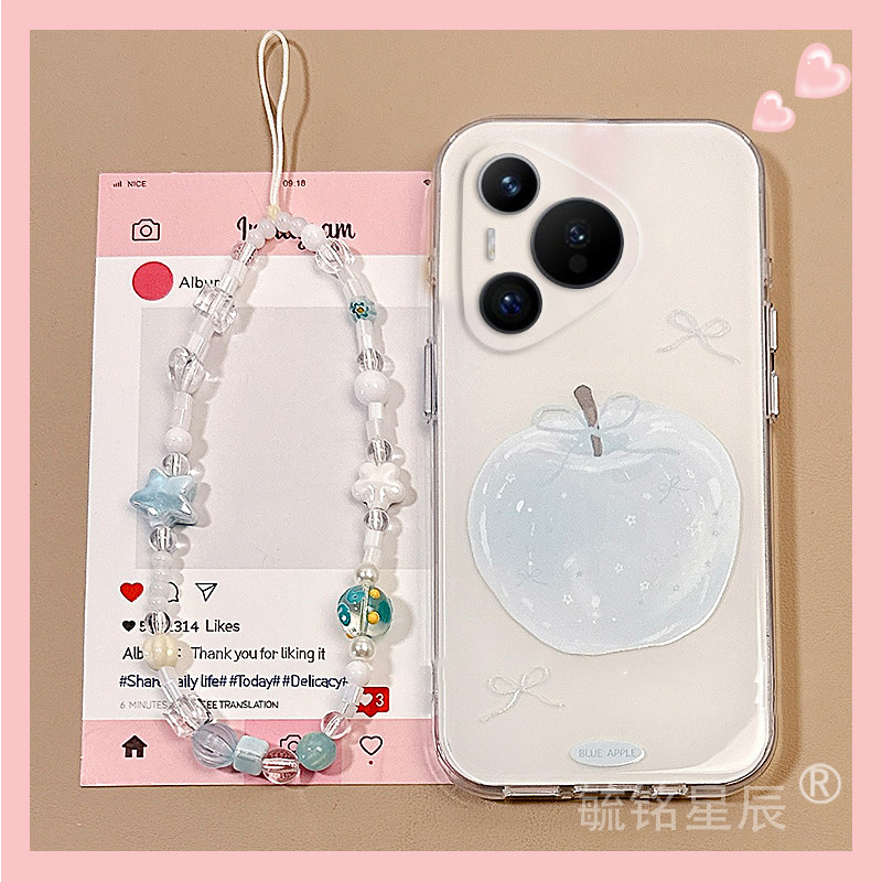 适用华为pura80pro+手机壳十pura70ultra新款p60白色p50e苹果p40带挂绳的p30lite青春版p20防摔p10高级感p9女