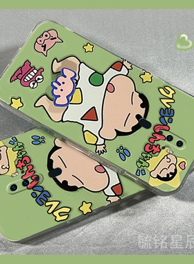 新款绿色蜡笔小新适用OPPOA3Pro手机壳A2旋转A11解压A1活力版i/s/x透明的A11s硅胶套A9情侣M防摔A7卡通A8/A5