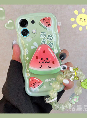 适用oppok13turbo手机壳k11新款k12s夏季k12西瓜k12x绿色k10pro手腕带k10x硅胶k9s透明k7x带支架的k5情侣小众