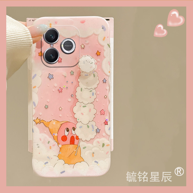 适用华为荣耀x80i手机壳x70i焕新版x60i+x70新款x50i十x40gt竞速版x30max星星人x20se旋转x10棉花糖x9c全包的