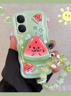 适用iqooz9turbo手机壳iqooz8新款iqooz7x夏季z7西瓜z9绿色z10turbopro手腕带iqooneo10硅胶neo9spro+透明z6