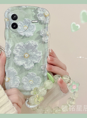 适用小米redmi红米k70手机壳k60至尊版k80新款k30i油画note14绿色13r花朵12turbo透明的11pro+软硅胶11tpro女