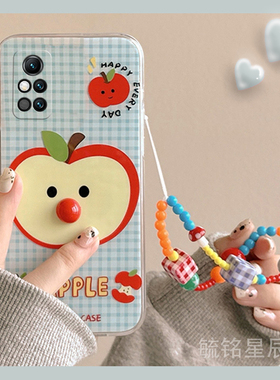 新款可爱蓝色格子苹果适用华为honor荣耀V40轻奢版手机壳V30立体V30Pro带挂绳的V20透明V10特别V9硅胶V8防摔