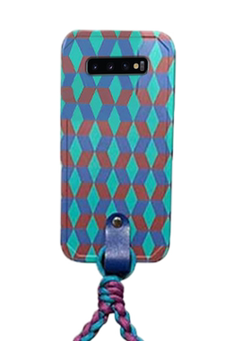 新款小众撞色条纹适用三星S10+手机壳5g编织S10e挂绳S9十手腕带S8plus斜挎绳透明的Galaxy硅胶防摔高级感背夹
