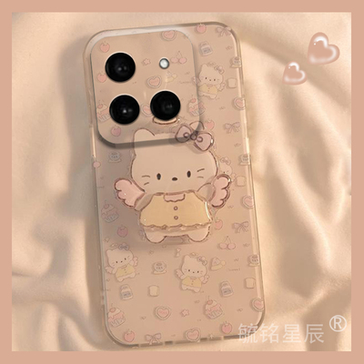 适用小米15手机壳14可爱15pro天使kt猫13带支架的13ultra防摔12超火12spro全包11卡通10小众9se女生8新款6/5x