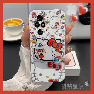 新款可爱kt猫适用华为honor荣耀200手机壳100Pro+带支架Lite透明90GT硅胶80SE/hellokitty气囊80十直屏版防摔