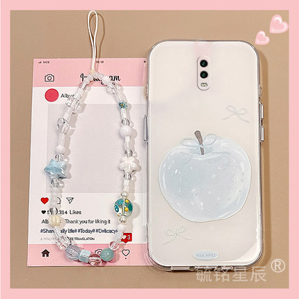 适用oppor17手机壳r15梦镜版r15x新款r11splus白色r11t苹果r11s带挂绳的r9防摔r9splus高级感小众硅胶全包女