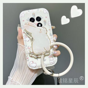 适用一加ace5手机壳ace5pro新款ace3可爱3v兔子2v带支架的ins风2pro手腕带竞速版小清新13防摔13t气囊12花朵