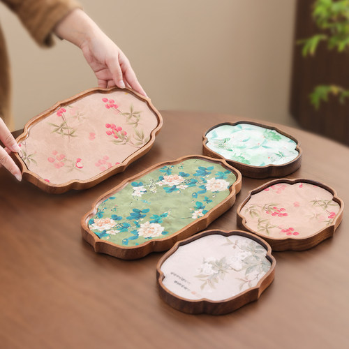 胡桃木壶承盘干泡台小型茶托盘