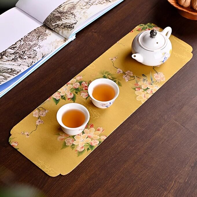 新中式禅意小号茶席茶垫干泡席图片