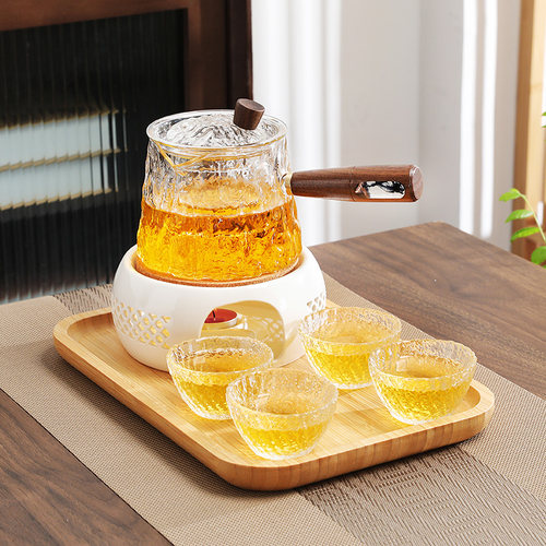 花茶壶套装蜡烛煮茶炉茶壶侧把壶