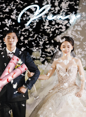 结婚礼炮羽毛喷花筒婚礼彩带用品大全舞台手持花瓣礼花礼泡喷花炮