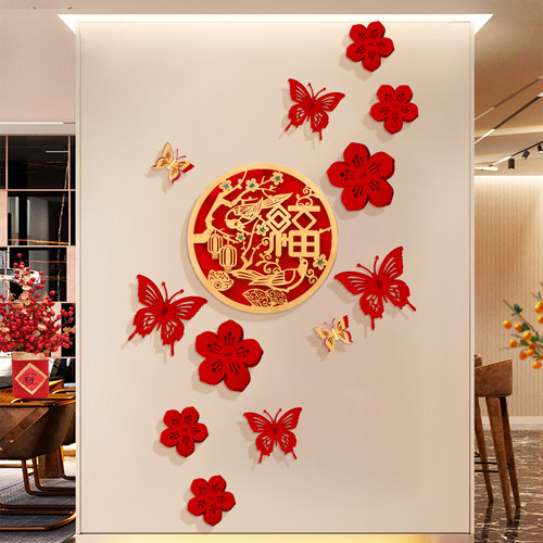 新年玄关布置装饰客厅场景画