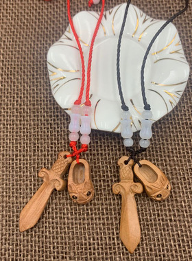 正宗桃木剑桃木小挂件饰品随身钥匙扣男女款儿童宝宝婴儿吊坠