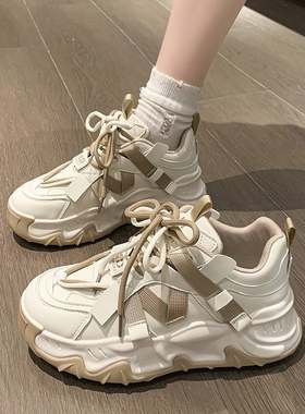 美加蜜官方旗舰店女兆奥伦女鞋2025新款秋季厚底运动老爹鞋子单鞋