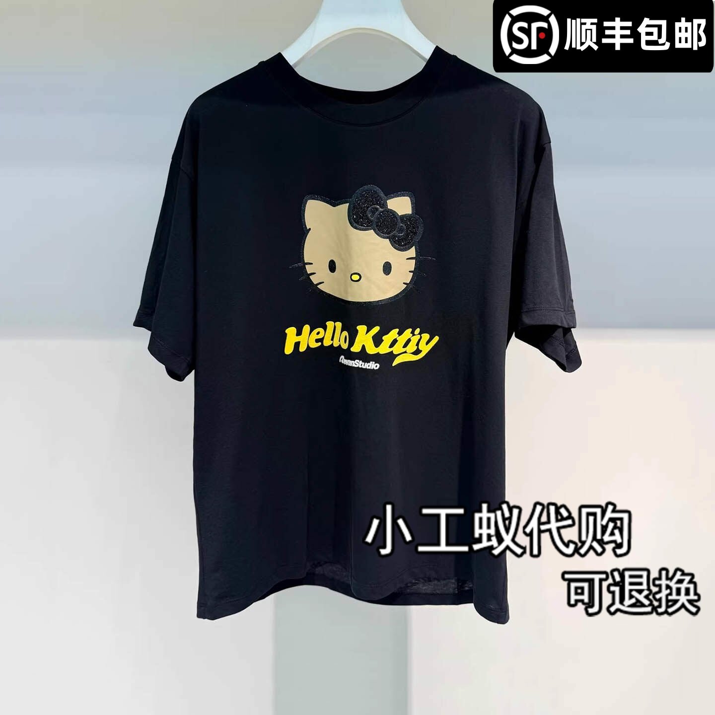 REVANYAYA芮范雅蝴蝶结短袖T恤衫